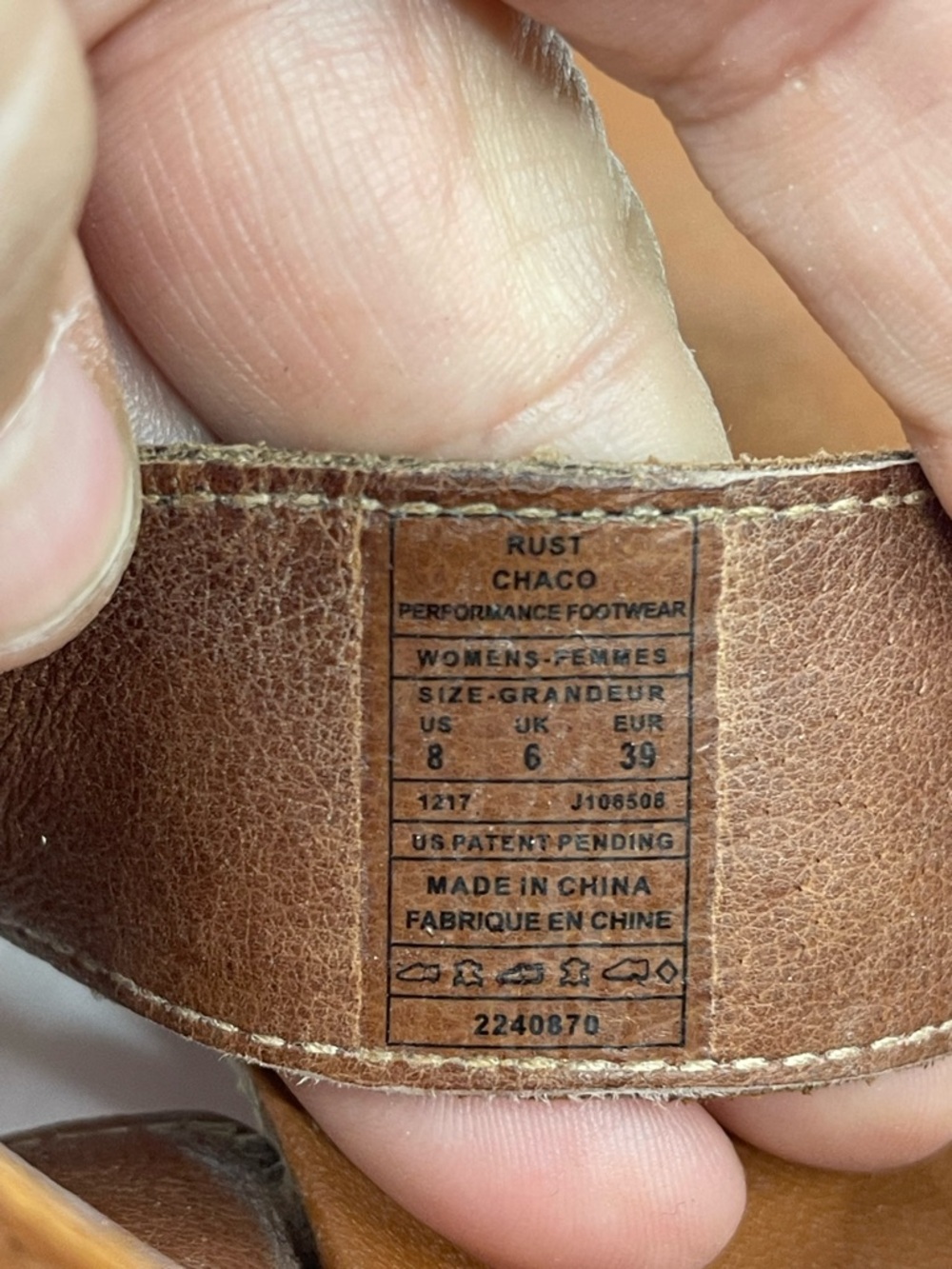 Chaco Brown and Tan Leather Strap Sandals - Picture 5 of 5